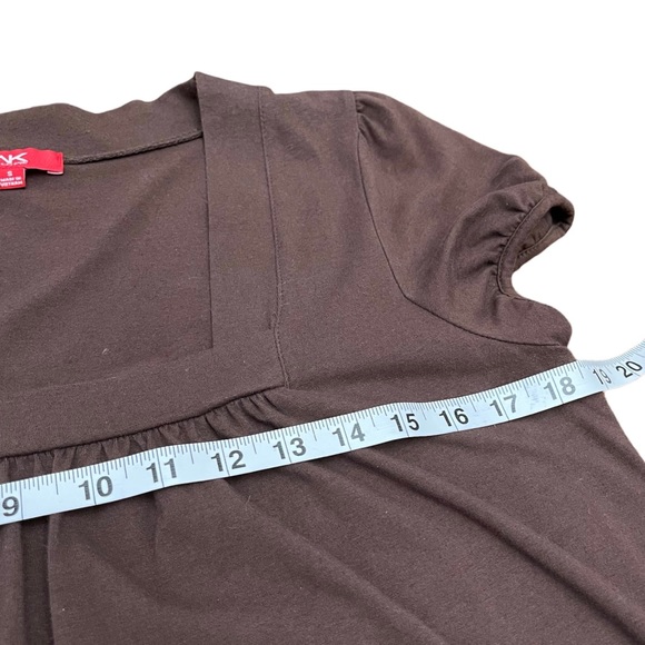 AK | ANNE KLEIN SPORTS | A LINE CAP SLEEVE DRESS | SZ S | BROWN - Picture 6 of 7